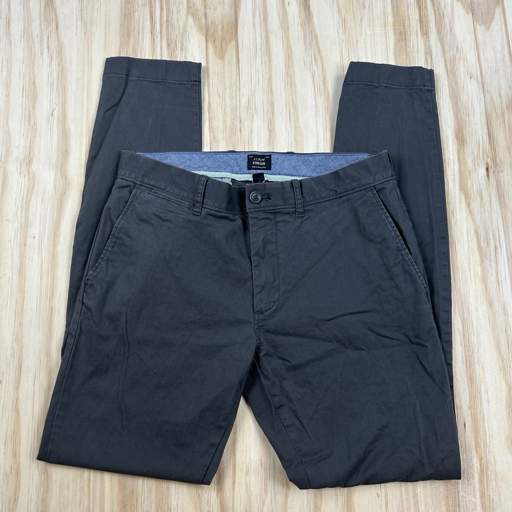 J. Crew Men's FITS 31x32 Gray 250 Skinny Stretch Chino Pants Classic Preppy